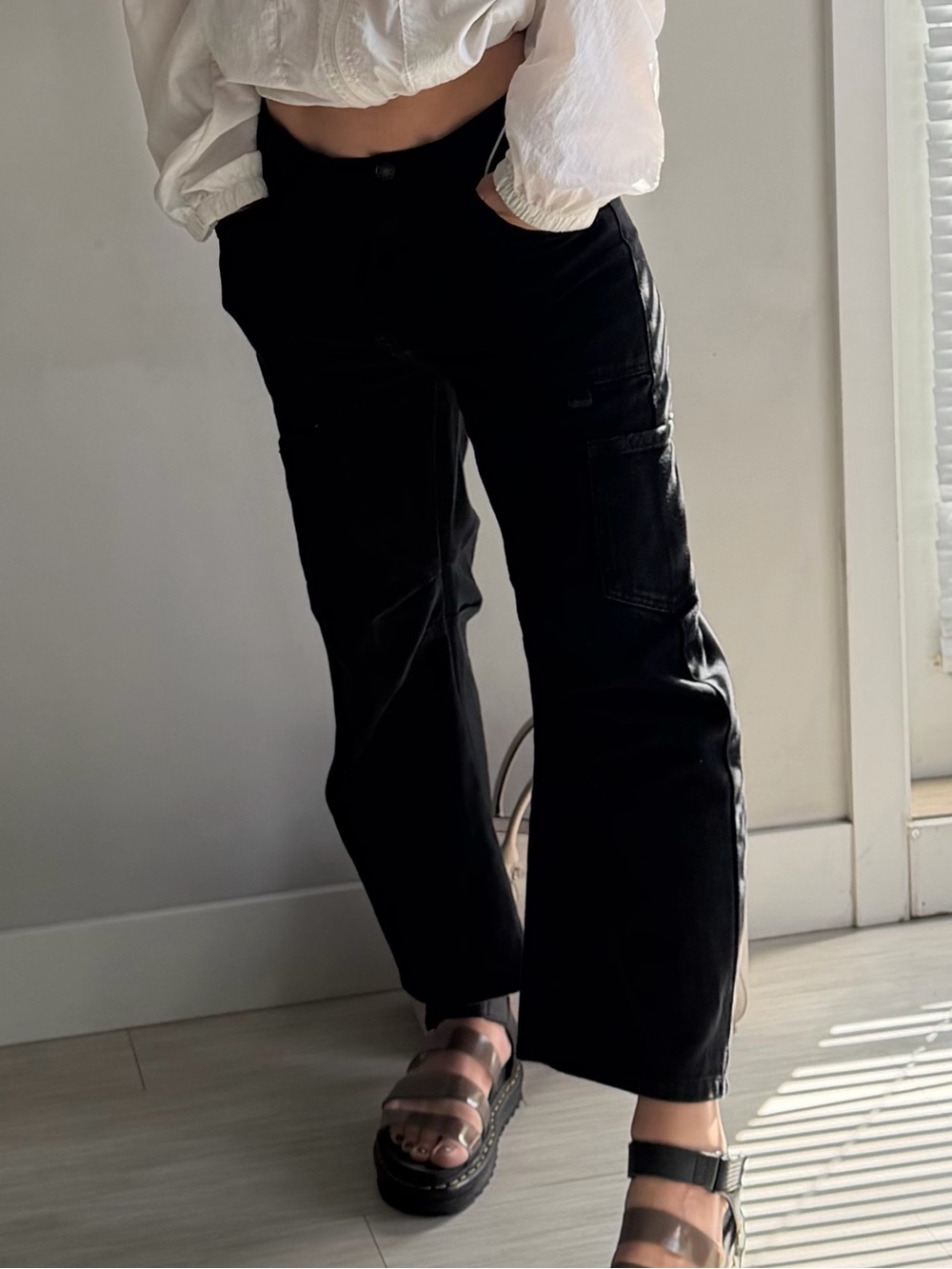 Lioness Black Utility Cargo Pants Size XS